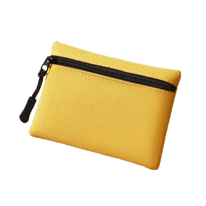 Мини-мешочек для мелочи, простой и портативный, высококачественный тканевый органайзер, на молнии, маленький кошелек, отделение для карт, детский кошелек для монет для студентов.