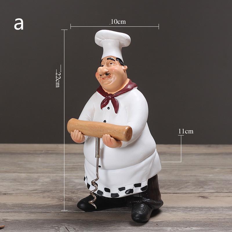 American Country Resin Creative Kitchen Restaurant Cake Shop Decoration Chef Character Craft Gift