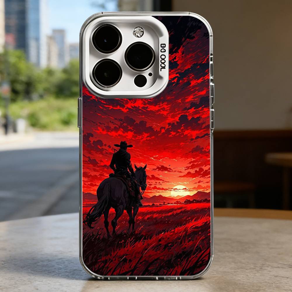Красный Жесткий Чехол для Телефона Red D-Dead R-Redemption для IPhone 16 15 14 13 12 11 Pro Max Plus16E X XR XS Max ударопрочный Полное Покрытие