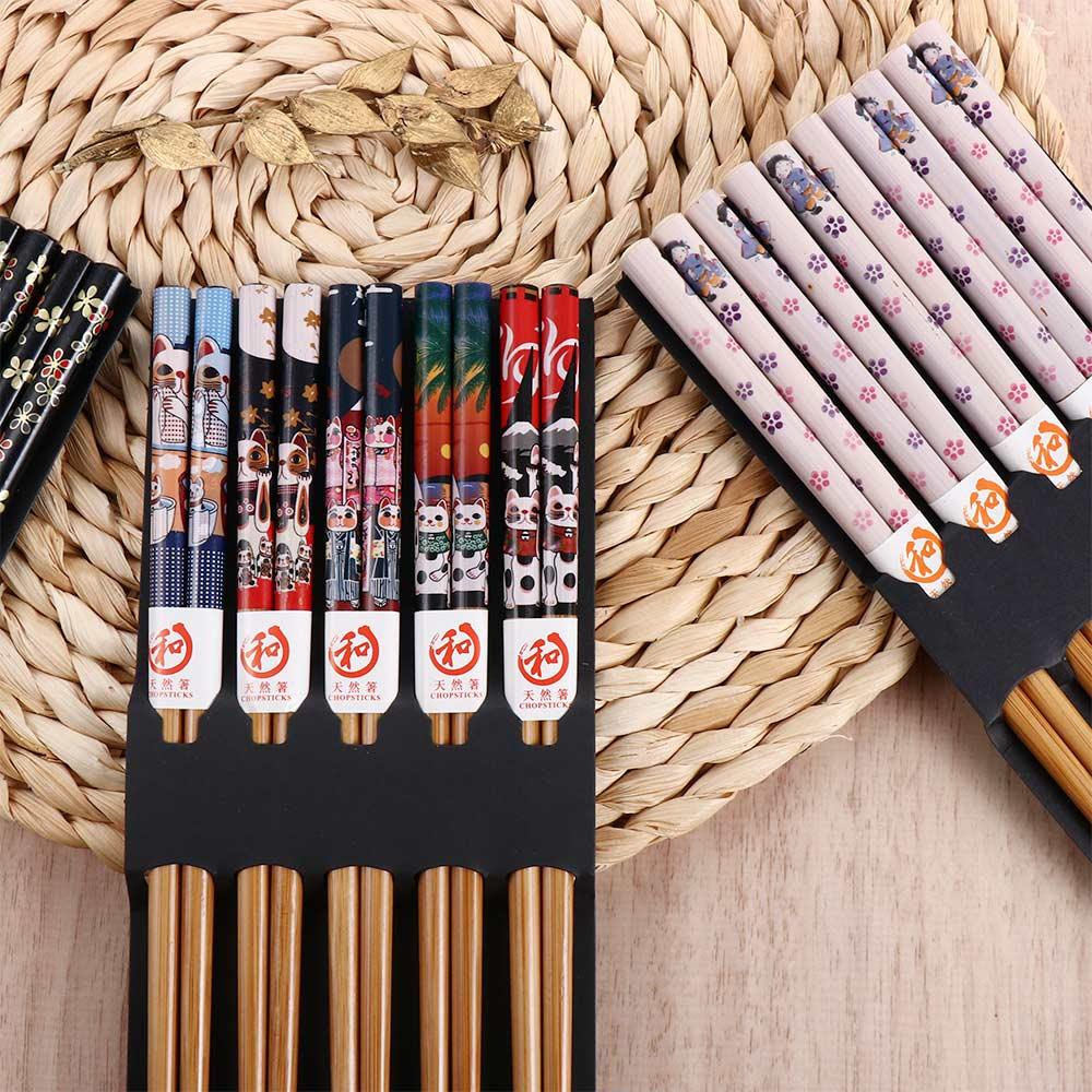 Japanese Style Sushi Food Natural N1N Rice Tableware Chopsticks Dinnerware Set Kitchen Supplies