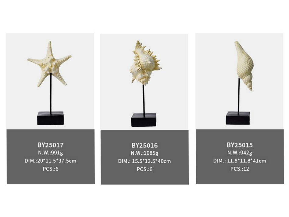 Ocean-Themed Mediterranean Decorations: Starfish, Seahorse, and Conch for Living Room or Restaurant