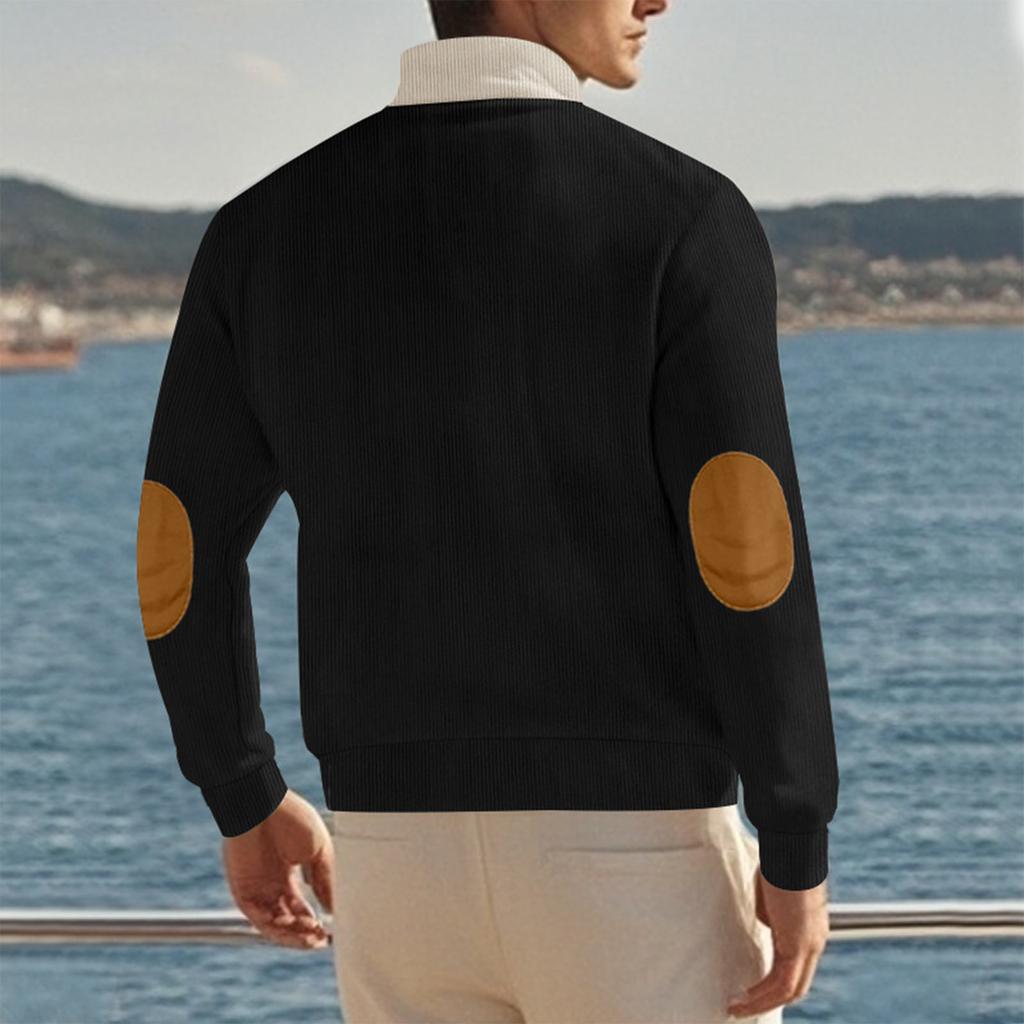 Мужская толстовка с воротником-стойкой на открытом воздухе, повседневные свитера, топы