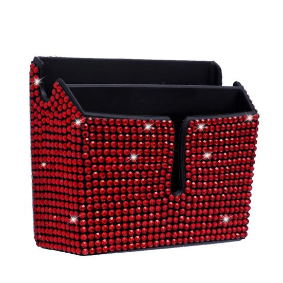 Прочный автомобильный ящик для хранения вещей с 2 отделениями, простая установка, хранение