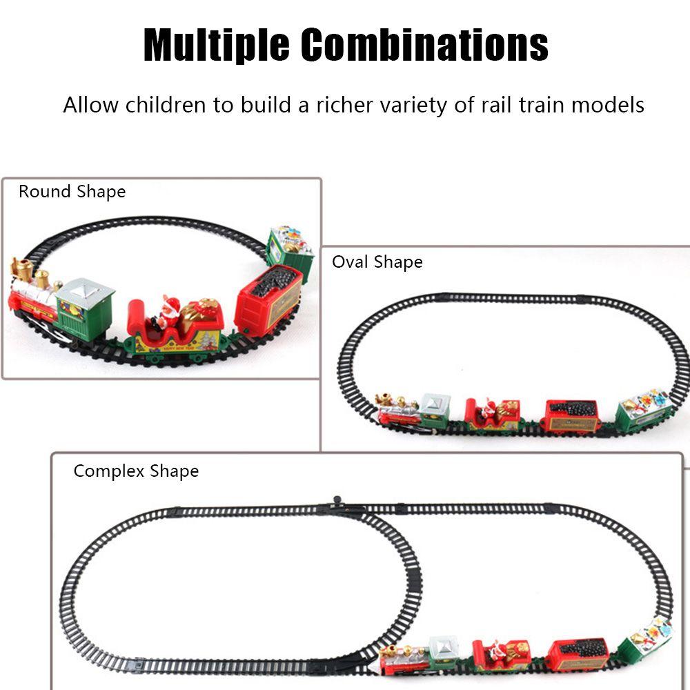 Music Xmas Decoration Electric Train Christmas Toy Railway Trains Transportation Building Toys