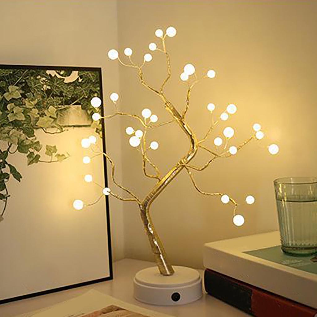 36/108LED Pearl Pearl Медь Сенсорный светильник Дерево Ночной светильник Декор