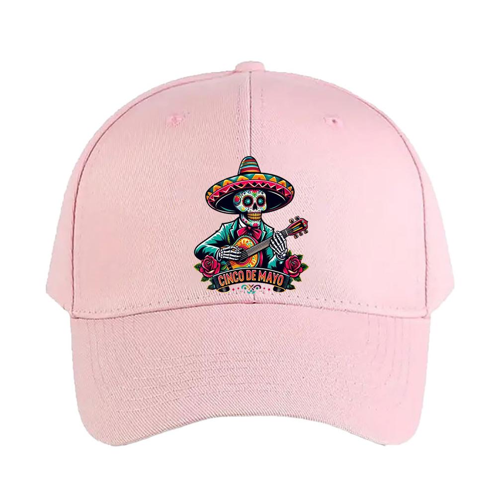 Cinco De Mayo Skeleton Caps Summer Adult Baseball Cap Adjustable with Curved Brim Duckbill Hat Protection Sun Hats