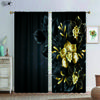 Цветочные и листовые 3D-печатные шторы, пасторальные, свежие и натуральные, для спальни, гостиной, декоративные шторы с карманами, 2 шт.