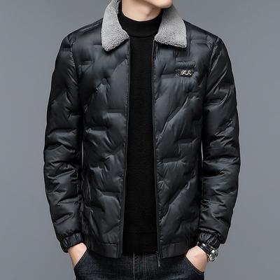 Мужская утепленная куртка на осень и зиму, ветрозащитная повседневная куртка, легкая теплая куртка больших размеров, куртка с подкладкой из хлопка