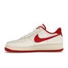 Nike Air Force 1 07 Sail Gym Red Embroidered Swoosh Unisex Sneakers Cream Coconut-Milk Flat-Pewter FV0392-101