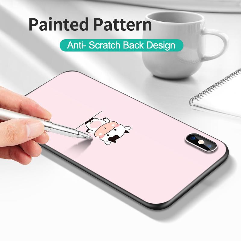Black Tpu Case For Samsung Galaxy M53 M13 M62 A12 A22 A32 A42 A52 A72 4g 5g A20S Back coverCute Cow Stains Pattern