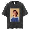 Vintage Washed Will Byers Graphic T Shirt Mens Fashion Pop TV Show Short Sleeve Tshirts Casual  Cotton Tshirt Streetwear