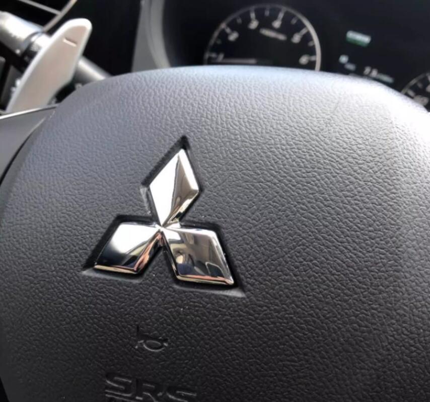 1pcs ABS Not Affect 47mm for Mitsubishi car Emblem Steering Wheel Center Badge Steer sticker Decal Styling Auto accessories
