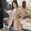 Women Trench Coat Autumn Lapel Double Breasted Windbreak Light Weight Casual Female Long Ladies Coats Outwear