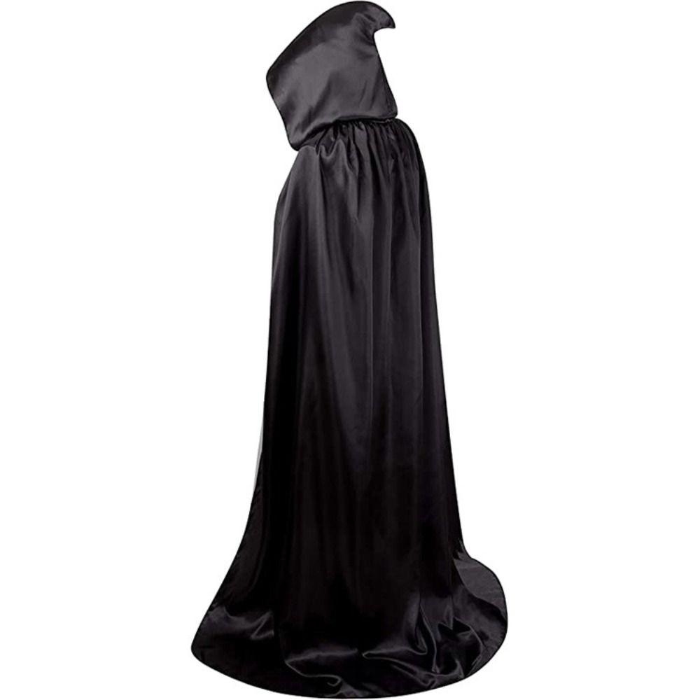Scary Halloween Party Cloak 59inch Black Hooded Cloak New Cosplay Dress Up Halloween