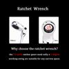 6mm Ratchet Wrench of Keys Spanner Set Hand Tool 72-Tooth Ratcheting Flexible Head Mirror Finish 6mm Auto and Home Repair 1 Pcs