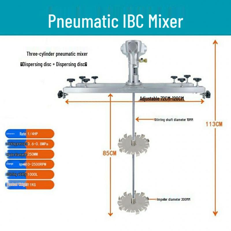 Variable Speed Commercial Pneumatic Liquid Mixer for Glue, Paint, and Detergent