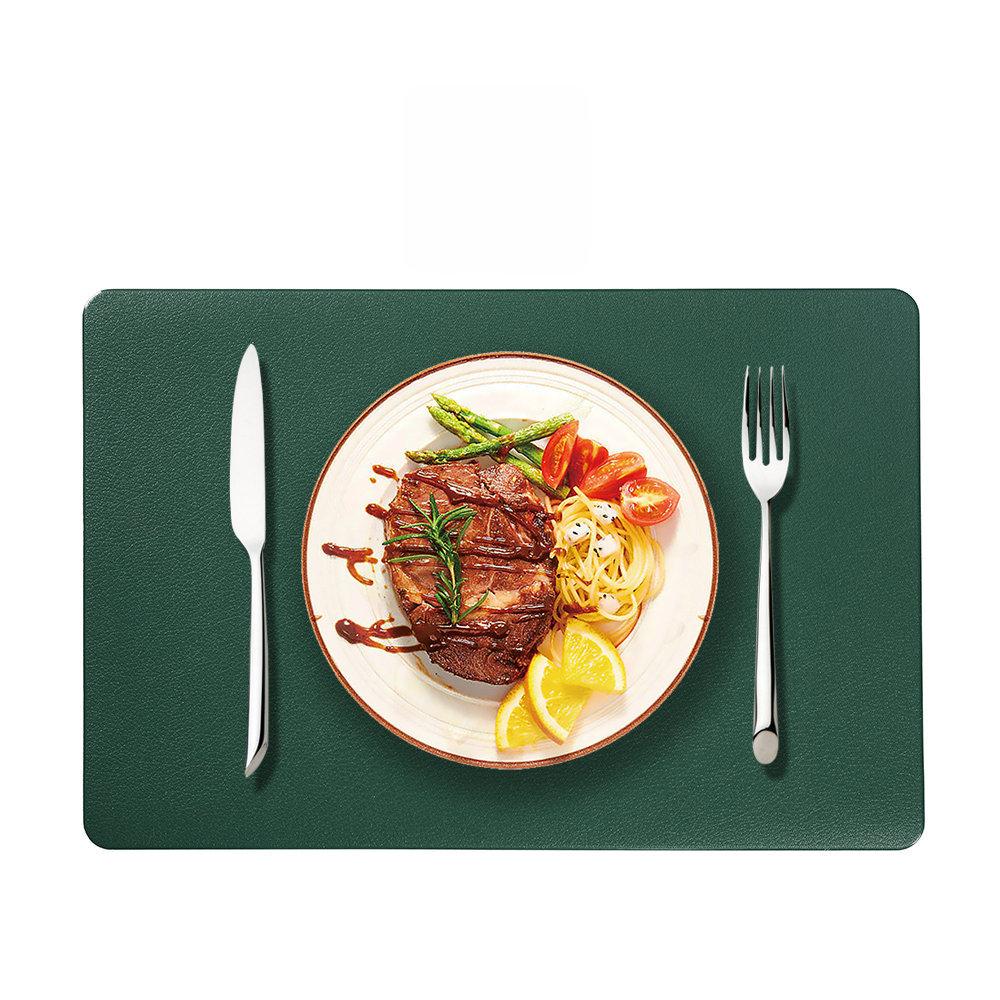 1/4/6 шт. черные квадратные салфетки из искусственной кожи, обеденный стол, коврик в скандинавском стиле, роскошные салфетки для кухни, подставки под чашки, подставка под вино