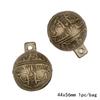 1-15pcs Vintage Tiger Head Brass Bells 13 Sizes Ethnic Copper Small Bell For Key Chain Pet Collar Crafts DIY Supplies Home Decor