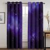 Красивые ночные романтические шторы со звездным небом, подходящие для детской комнаты, гостиной, спальни, балкона, окна, декор, 2 панели