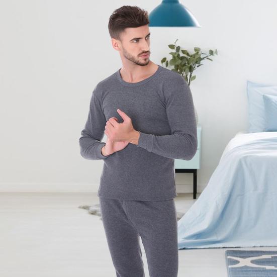 Thermal Underwear for Men Fleece Lined Long Johns Top And Bottom Set Casual Cold Weather Base Layer Set