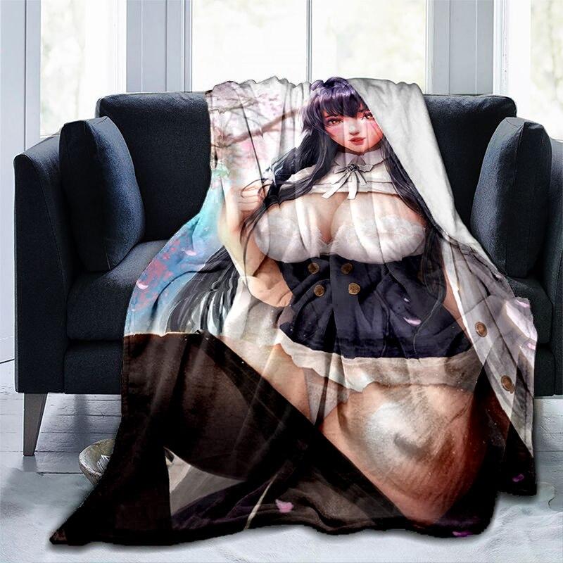Hot Body Anime Sexy Girl Modern Blanket Flannel Soft Plush Sofa Bed Throwing Cartoon Blankets for Beds Gifts Dropshipping