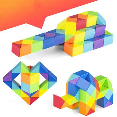 Dingsheng 24, 36, 48, 60, 72 сегментов, волшебное правило, змея, многоцветная 3D-игра-головоломка, куб, поворотный трансформируемый детский пазл
