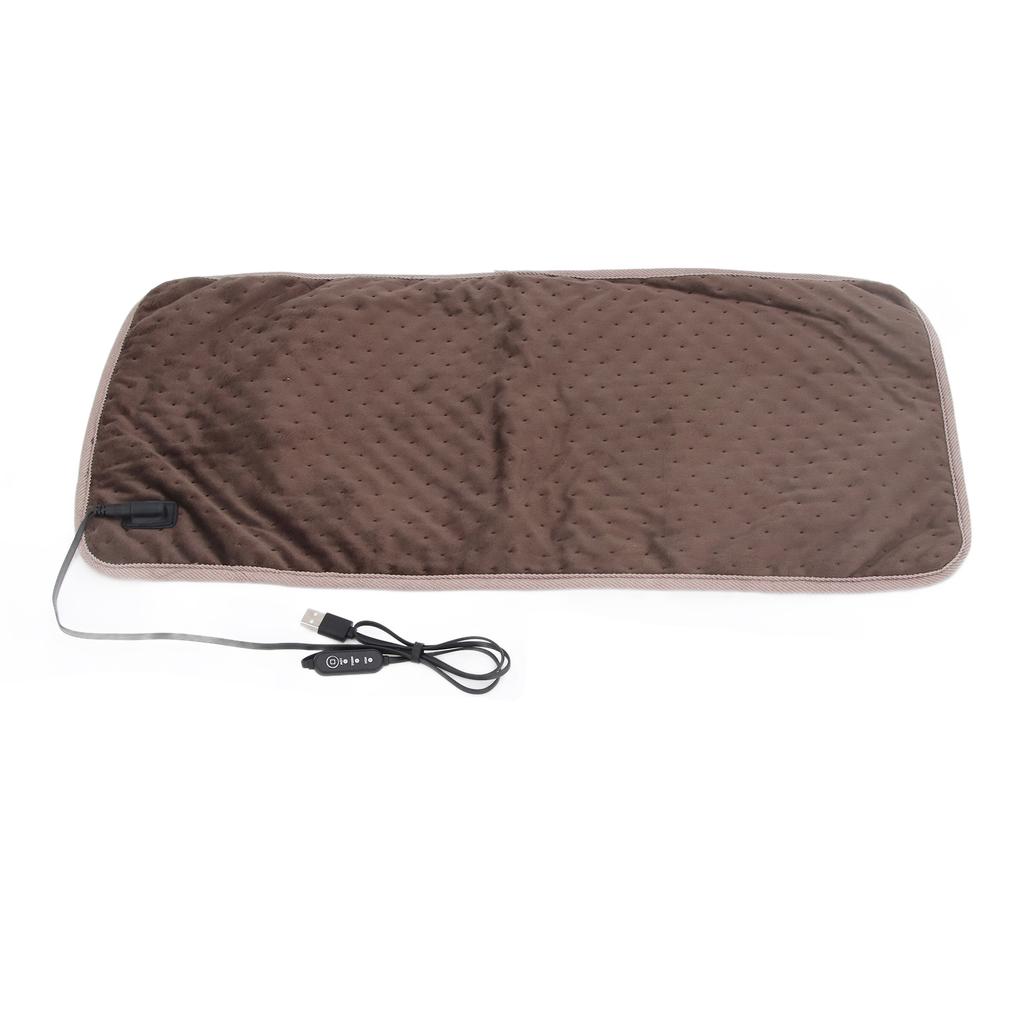 USB Heating Pad Portable 5V Electric Heated Blanket Pad with 3 Heat Settings 5 Foot Cord for Neck