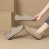 Soft Sole Soft Surface Comfortable Pregnant Women Single Shoes Women's Autumn 2025 New One-pedal Round Head Flat Bottom Casual Doudou Shoes