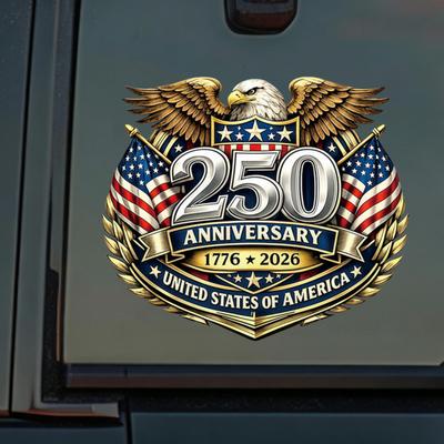 Наклейка Флаг США к 250-летию Патриотическая 1776-2026 250 Лет Америка Автомобильный Декаль Независимость