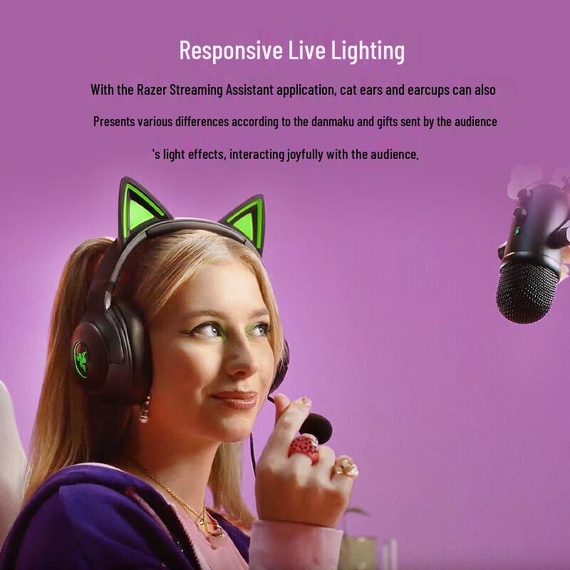 Razer Kraken Kitty Edition V2 Wired Gaming Headset