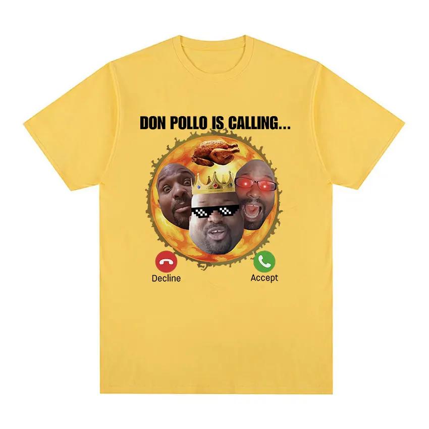 Футболка с рисунком забавного мема Don Pollo Ohio King Top Clothing Футболка женская ретро мода повседневная футболка большого размера