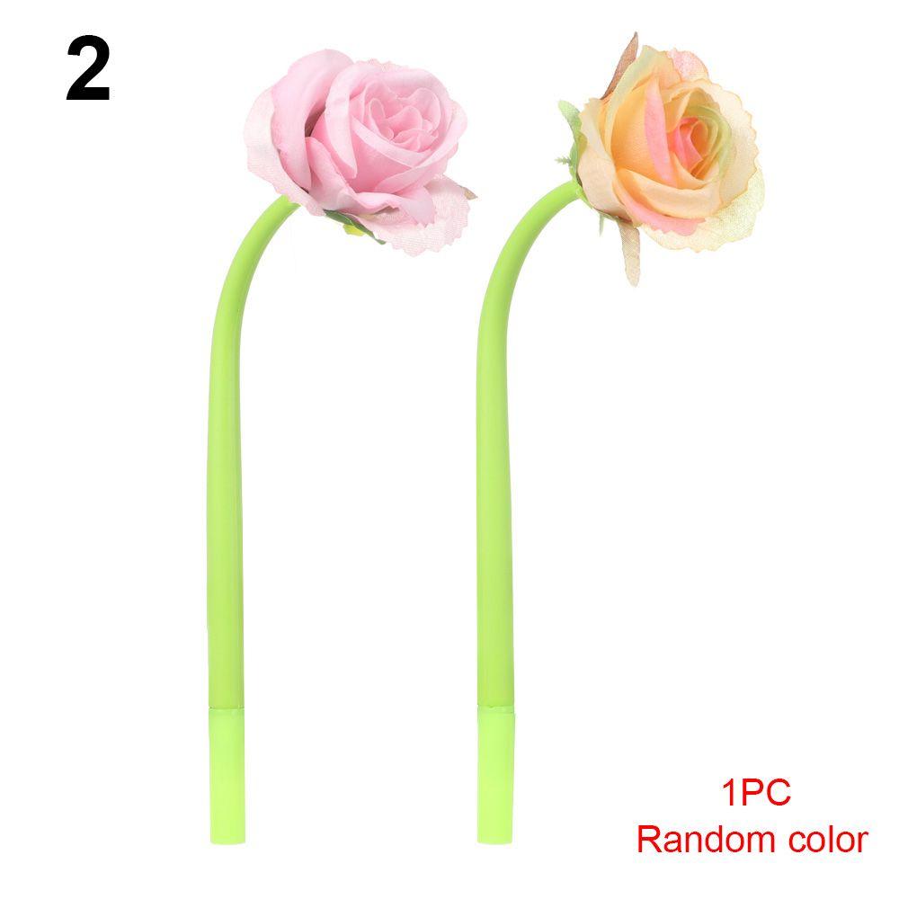 Домашний декор Фирменные канцелярские принадлежности 0,5 мм Черные чернила Силиконовая ручка Гелевые ручки Цветочные карандаши Нейтральный карандаш