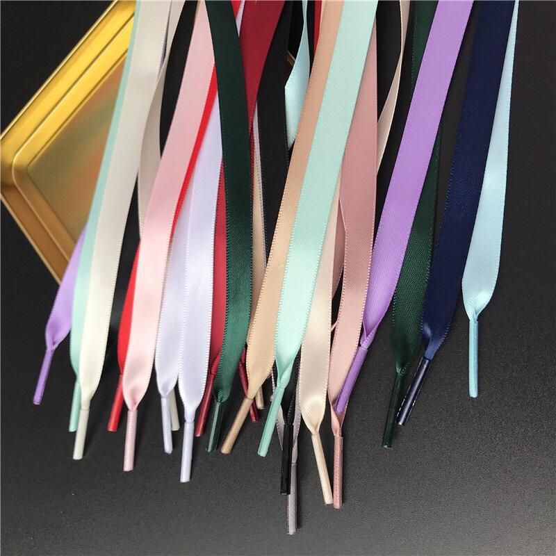 Silk Shoe Laces Satin Ribbon Flat Shoelaces Women Sneakers Shoelace Boots Laces for Shoes Length 80CM 100CM 120CM 150CM