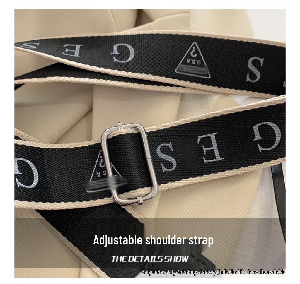 Trendy Solid Color Camera Bag with Diamond Lattice, Wide Strap & Letter Design - Women's Crossbody & Single Shoulder