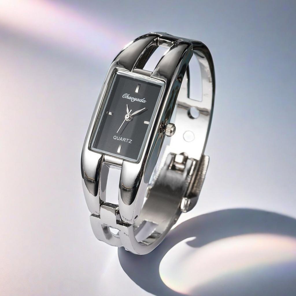 Luxury Women Watch Fashion Stainless Steel Bracelet Quartz Hollow Slim Bangle Watch for Ladies