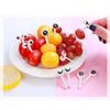 40 шт. домашняя мультяшная вилка для фруктов Креативный милый пластиковый набор вилок для фруктов бирка для бенто вечеринка вилка для фруктового торта