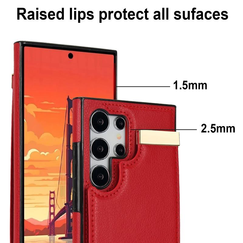 Кожаный чехол-кошелек с отделением для карт для Samsung Galaxy S21 S23 FE S24 S22 Ultra Plus A15 A54 A53 A52S A14 A13