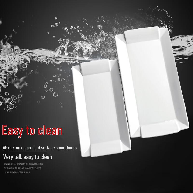 Huihuang White Melamine Sushi & BBQ Serving Platter