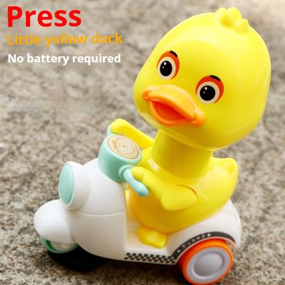 Детская игрушка-мотоцикл Push Duck для мальчиков и девочек, инерционная игрушка-машинка с оттяжкой