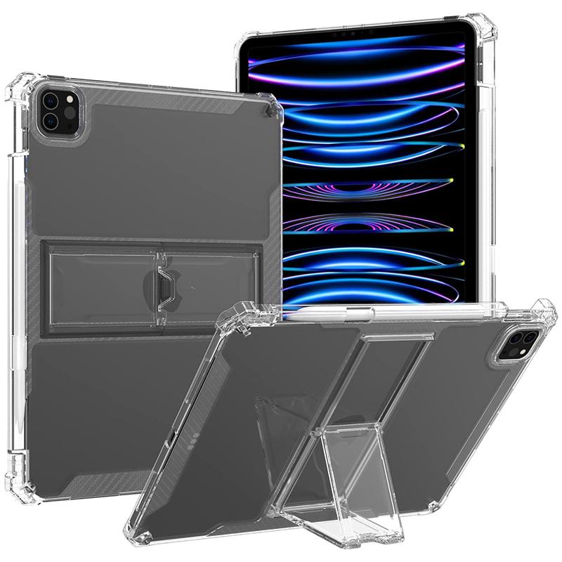 Для iPad Pro 11 дюймов (М4 / М5) Чехол 2024/2025 Выпуск с подставкой/слотом для стилуса Мягкий ТПУ Прозрачная задняя крышка Защитный