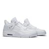 Air Jordan 4 Retro 'Pure Money' 2017 (Unisex) White / Metallic Silver / Pure Platinum Vintage Basketball Shoes 308497 100