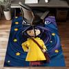 Custom Coraline Mat Personalized Name, Polyester Washable Indoor Entryway Rug, Gift for Christmas, Easter, Thanksgiving Day