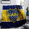 Boca Juniors Logo,pattern Flannel Blanket, High quality Comfortable for All Seasons, Home Decor, Warmth and Comfort, Perfect for Gifts.