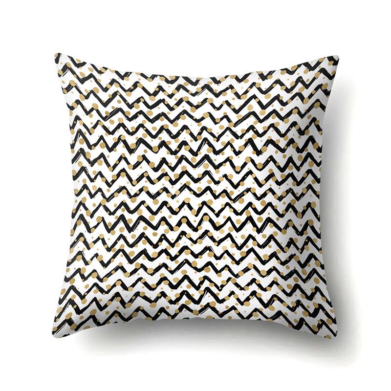 Ins Style Abstract Creative Polyester Pillow Case Car Decoration Home Printed Bedside Cushion Cover Pillow Case