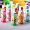 4Pcs 1/12 Dollhouse Miniature Abs Juice Carton Bottle Drink Food Accessories Toy