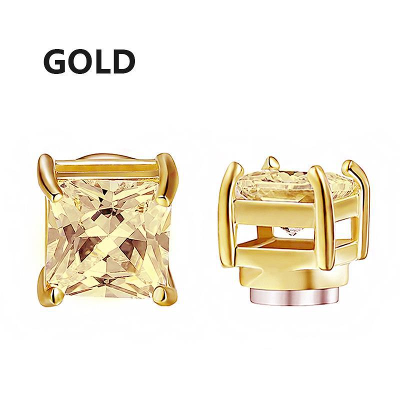 Магнитные серьги-пусеты с цирконами: Панк-украшения без прокола для мужчин и женщин