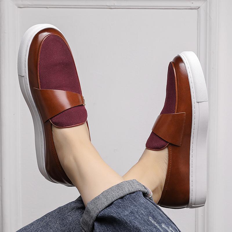 Классические мужские удобные мокасины, хит продаж, мужская парковая обувь для ходьбы, дышащая кожаная повседневная обувь, люксовый бренд, мужские туфли на плоской подошве