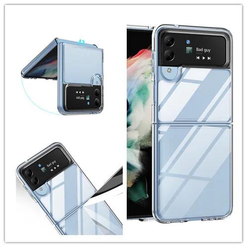 Прозрачный Ультратонкий ПК Чехол для Samsung Galaxy Z Flip 8 4 7 6 5 5G flip7 FE flip8 Flip4 Flip5 Flip6 Flip3 Flip 3 2 Противоударный Чехол
