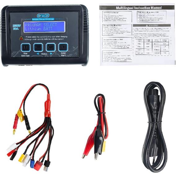 LiPo Battery Charger 150W 10A RC Battery Charger RC Car Charger Balance Charging Fast Charge Discharge Smart Charger for LiPo/Li-ion/Life