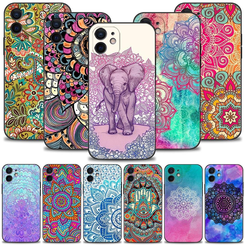 Чехол для телефона Mandala Chakra Yoga для Iphone 14 14 13 12 11 Pro Max Xs Max Xr X 7 8 Plus 12 Mini 6s, силиконовый чехол черного цвета